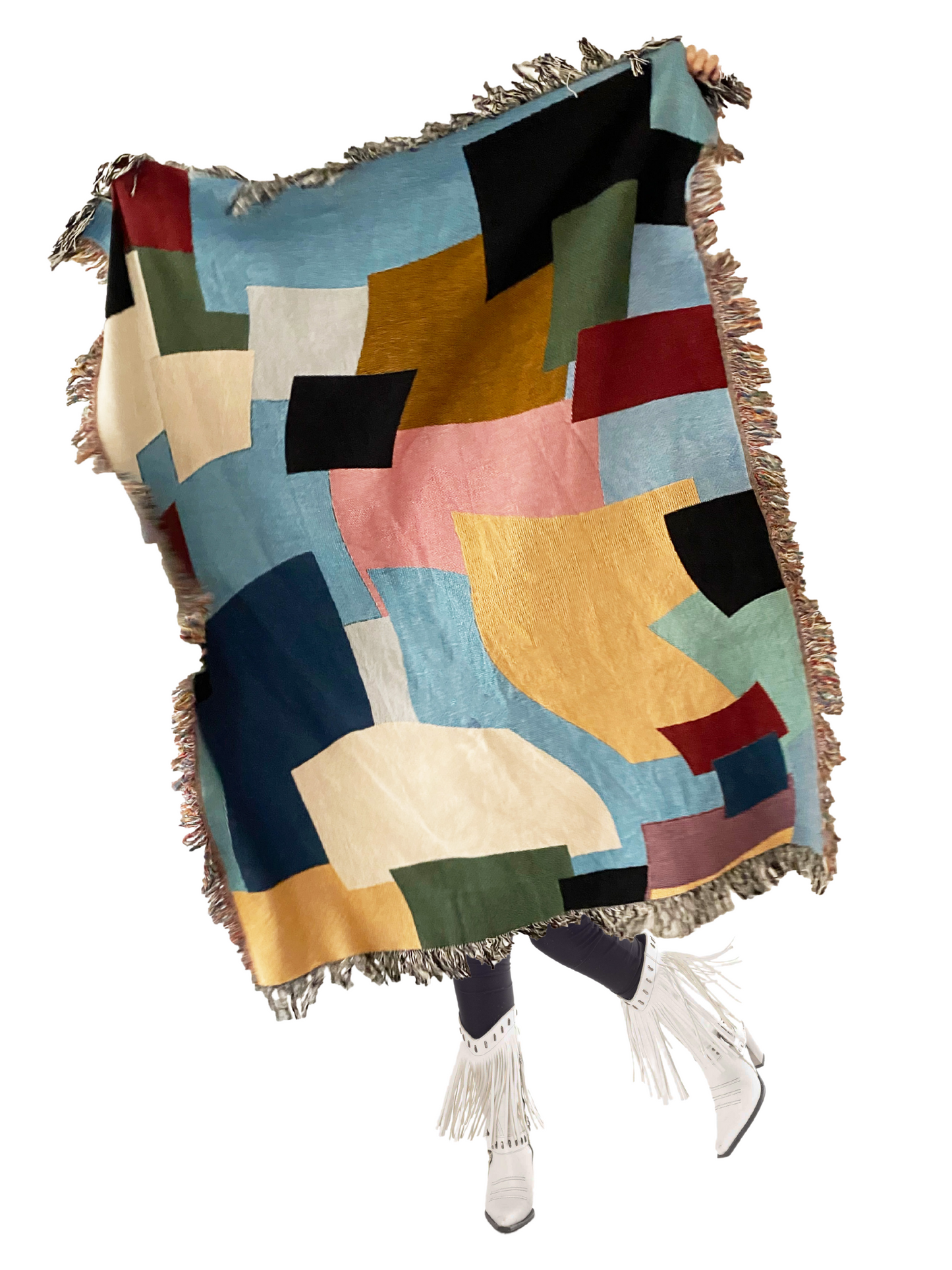 Patchwork-gewebte Überwurfdecke