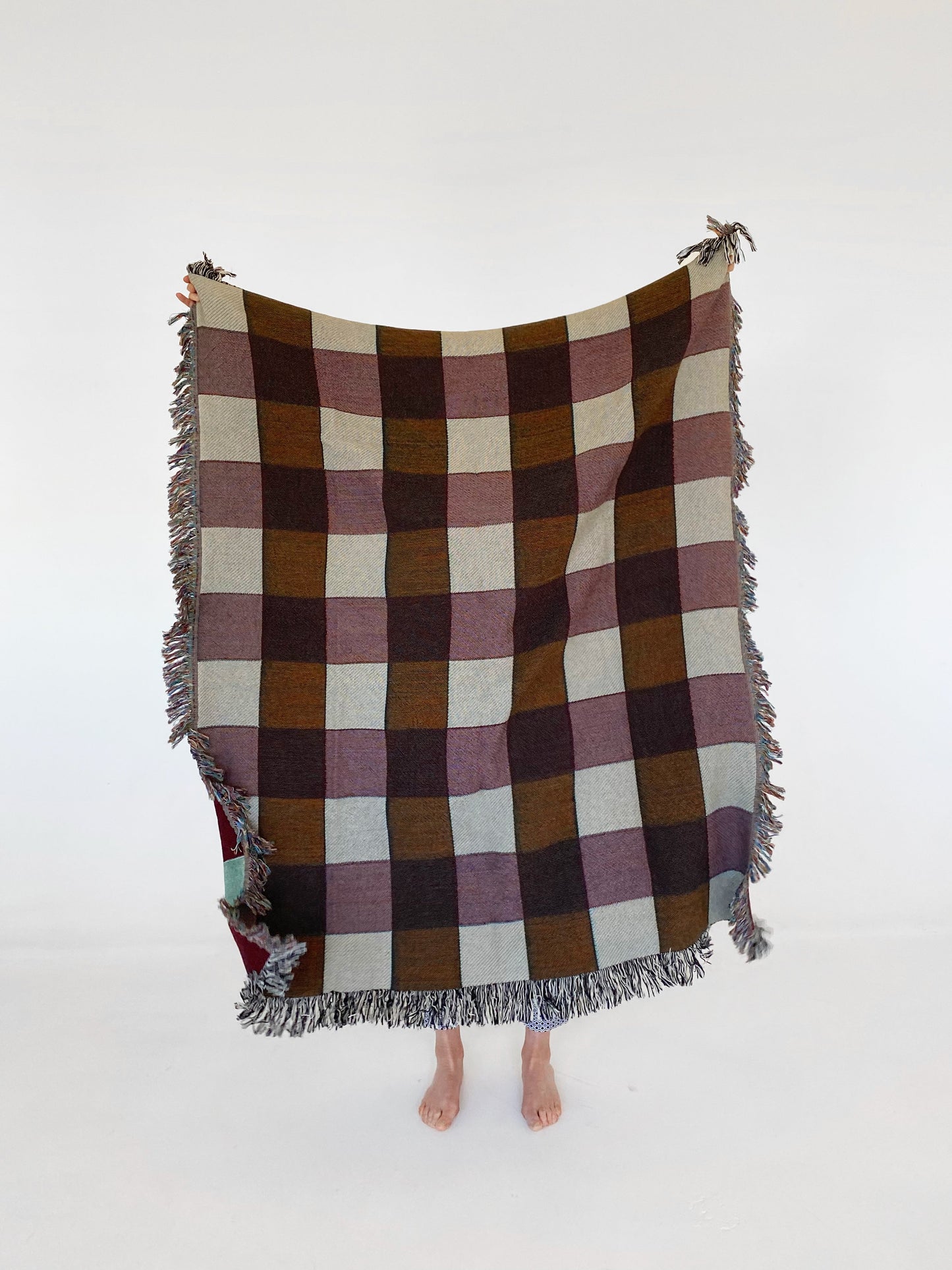 Plaid Woven Throw Blanket