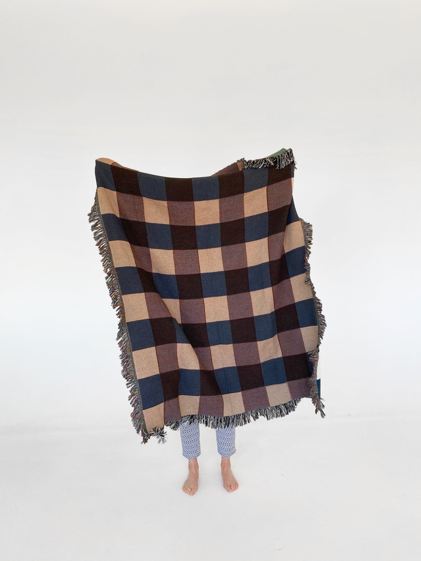 Plaid Woven Throw Blanket