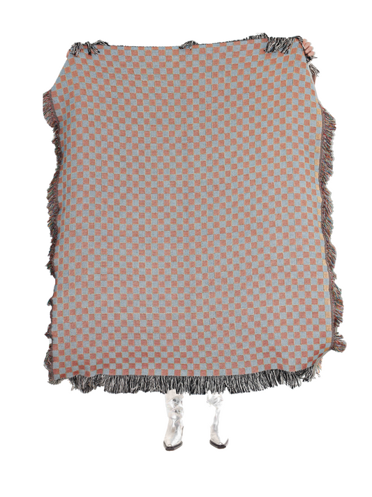 Micro Check Woven Throw Blanket