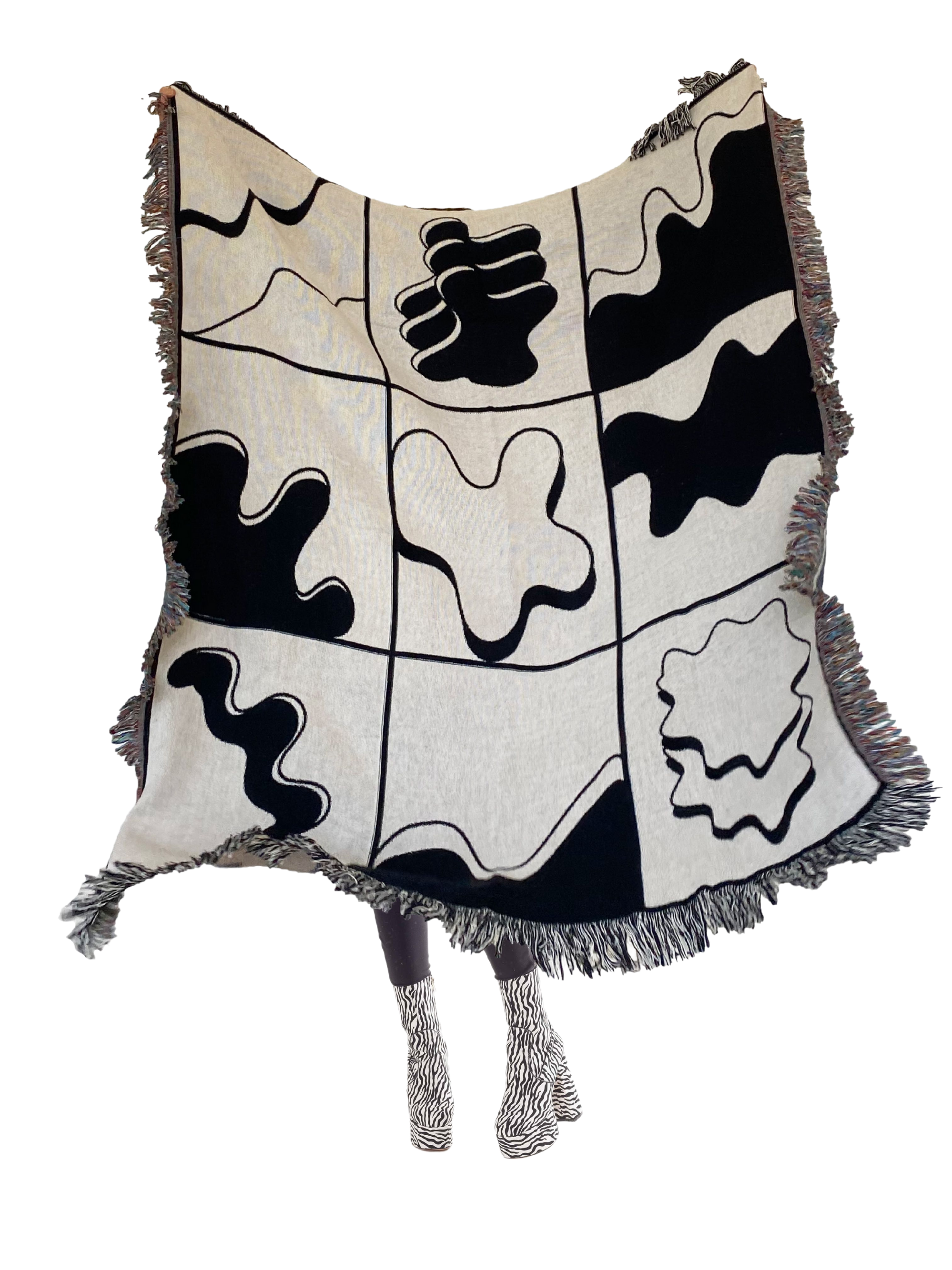 CLR Shop】Amoeba Woven Throw Blanket Amoeba Woven Throw CLR Shop】Amoeba Woven Throw Blanket Amoeba Woven Throw