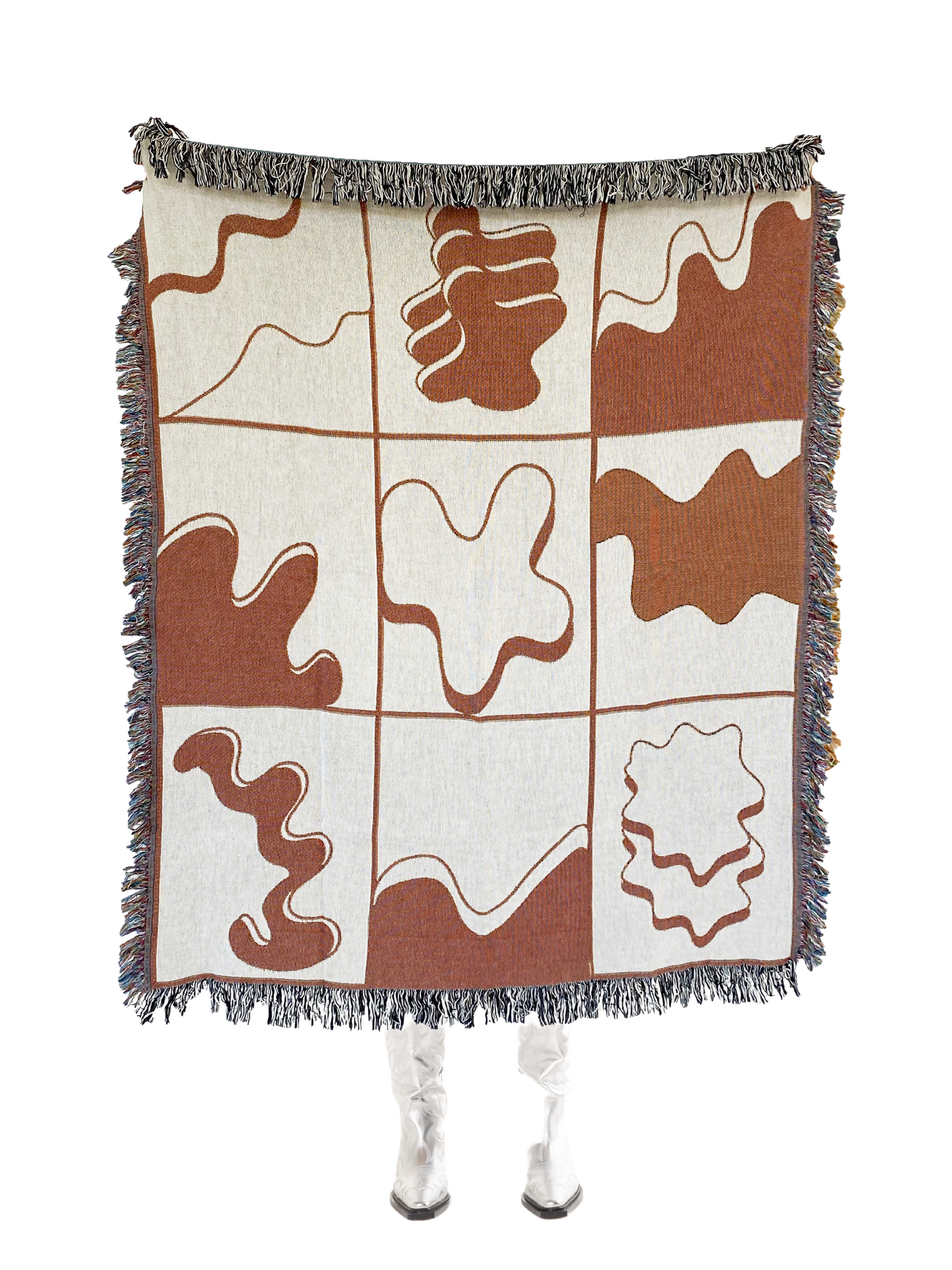 Amoeba Woven Throw Blanket