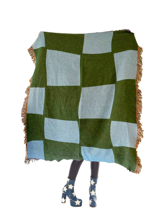 Check Yourself Woven Throw Blanket