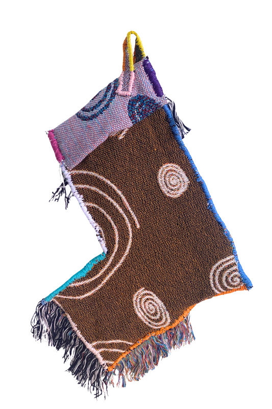 ペパーミントパッチワークハンドメイドストッキング