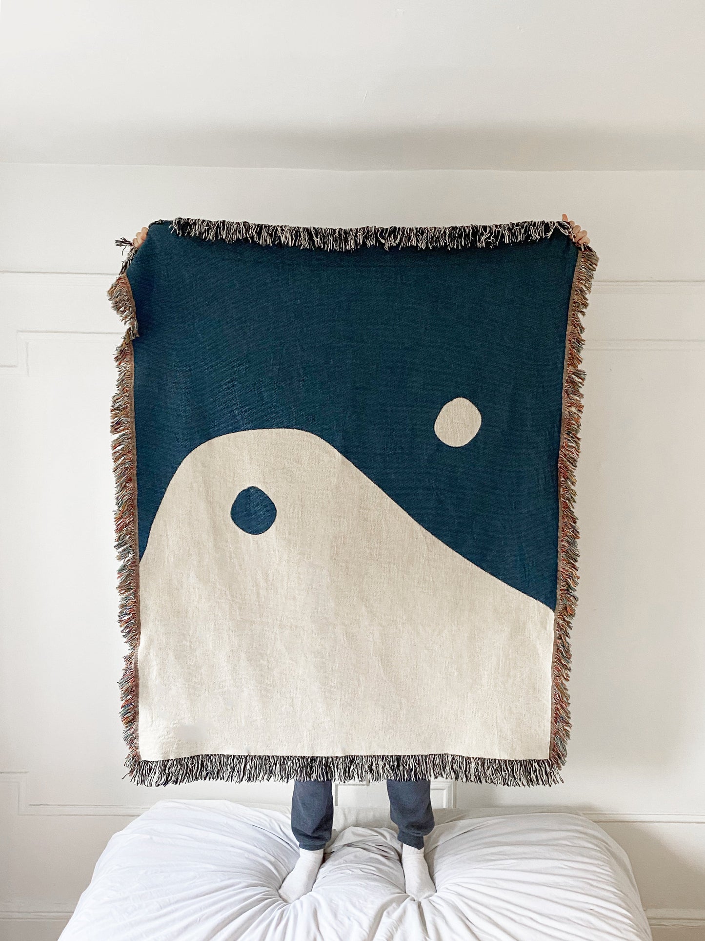 Yin Yang Woven Throw Blanket