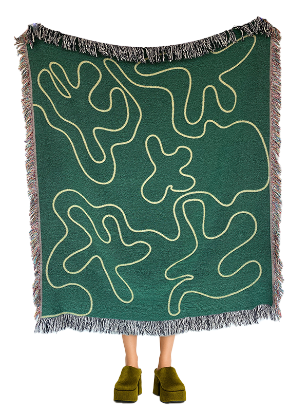 Dancing Shapes Woven Throw Blanket