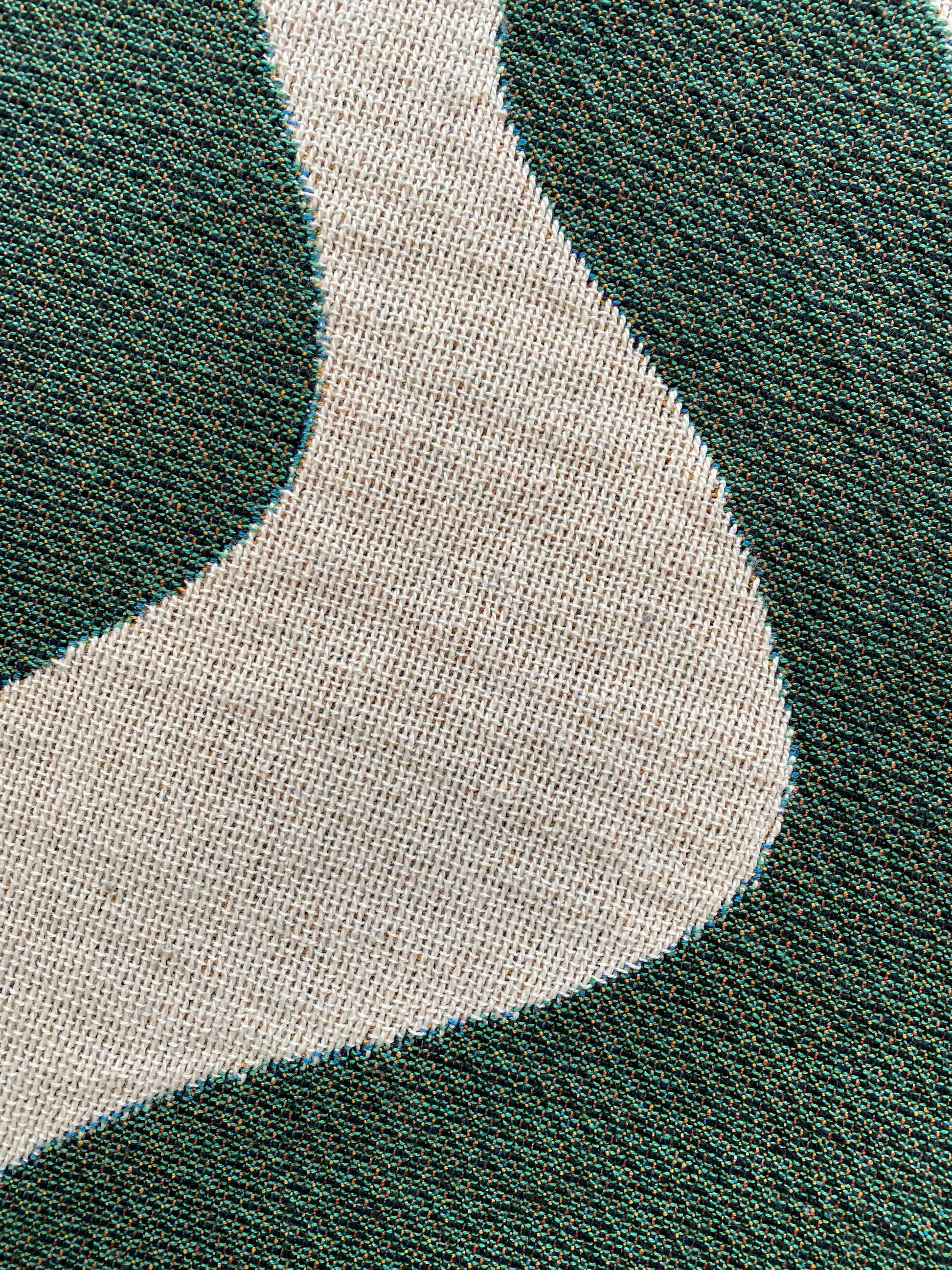 Dancing Shapes - Forest Green Woven Throw Blanket