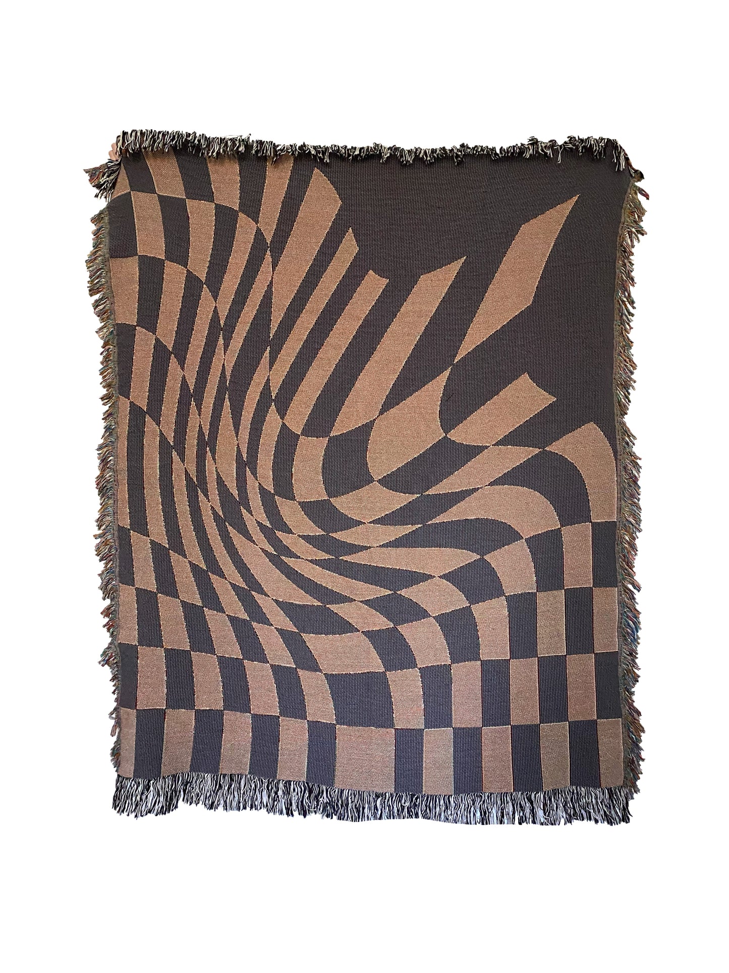 Groovy Grid Woven Throw Blanket