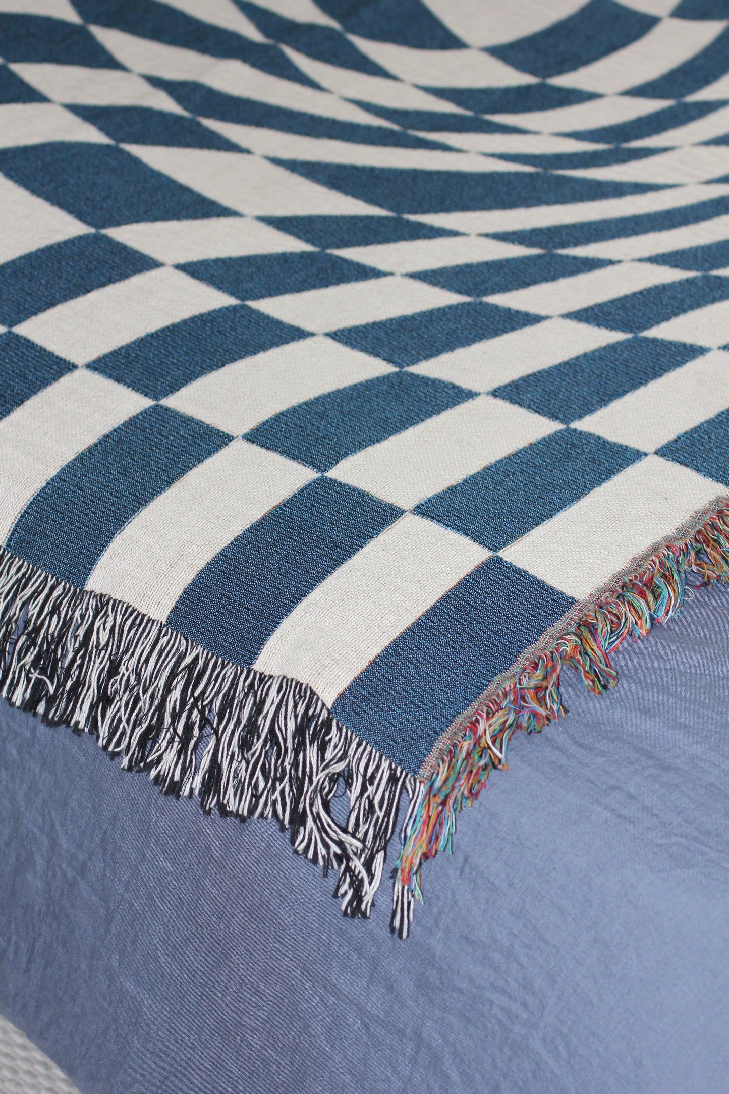 Groovy Grid Woven Throw Blanket