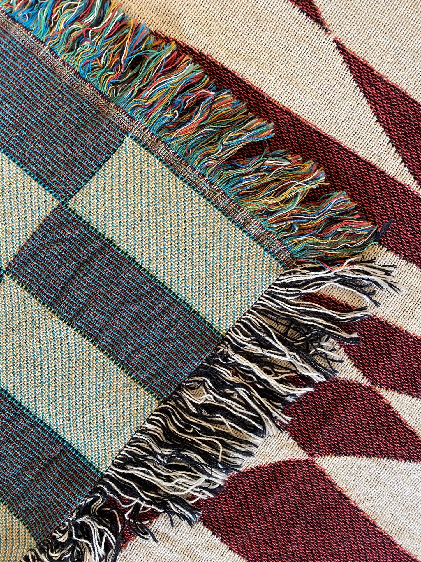 Groovy Grid Woven Throw Blanket