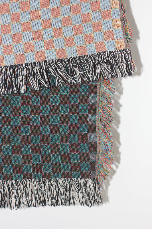 Micro Check Woven Throw Blanket