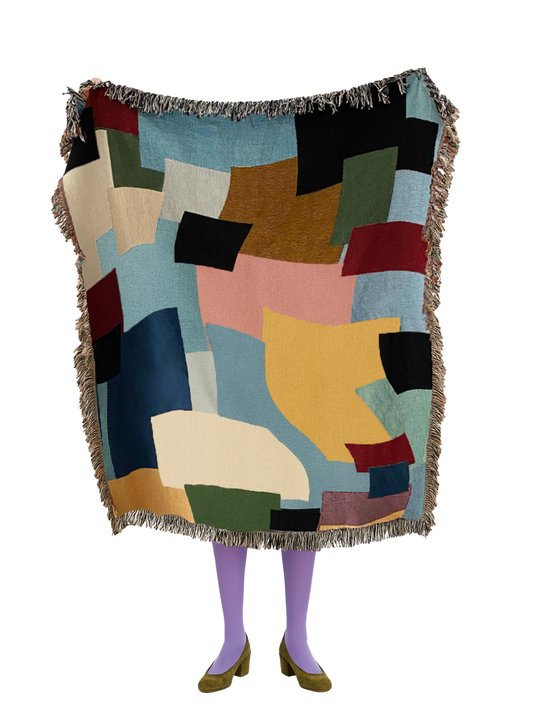Patchwork Woven Throw Blanket