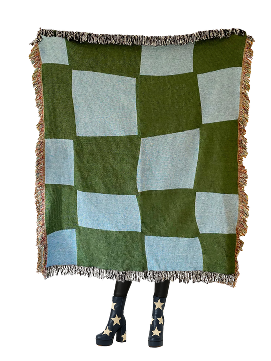 Check Yourself Woven Throw Blanket