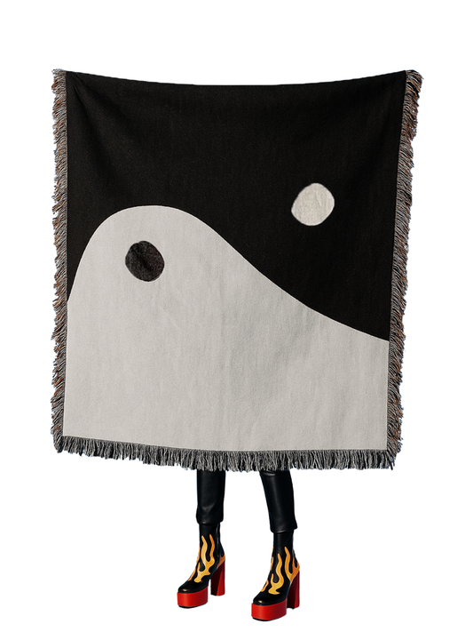 Yin Yang Woven Throw Blanket