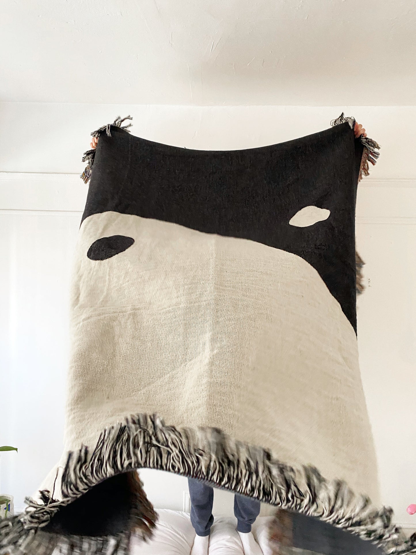 Yin Yang Woven Throw Blanket