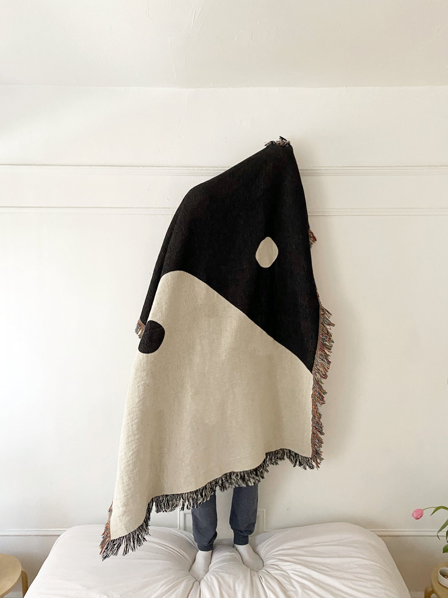 Yin Yang Woven Throw Blanket