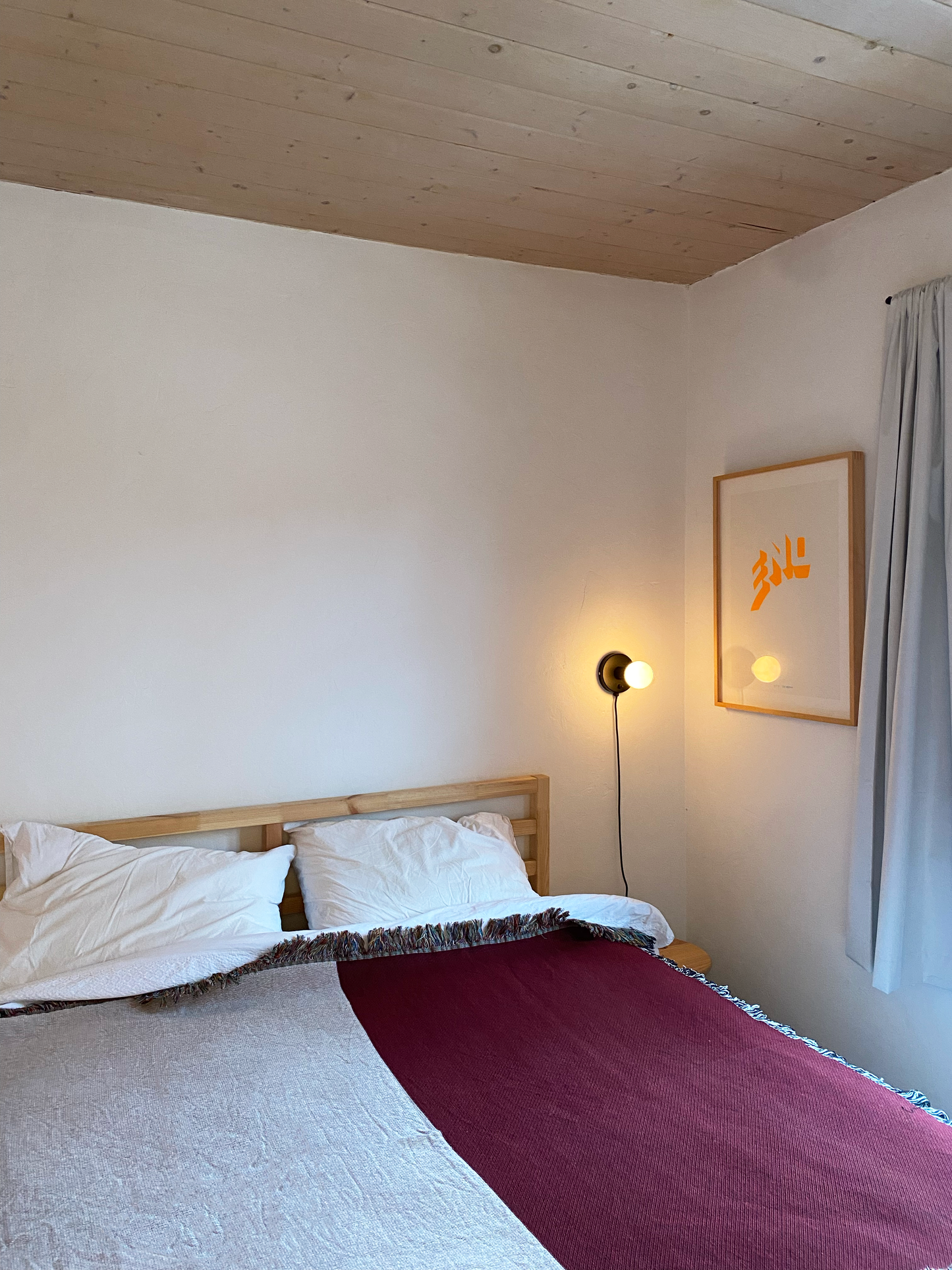 Gewebte Überwurfdecke mit Farbblockdesign