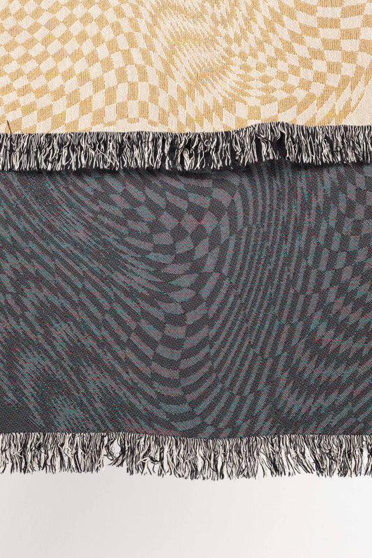 Melted Butterscotch Woven Throw Blanket