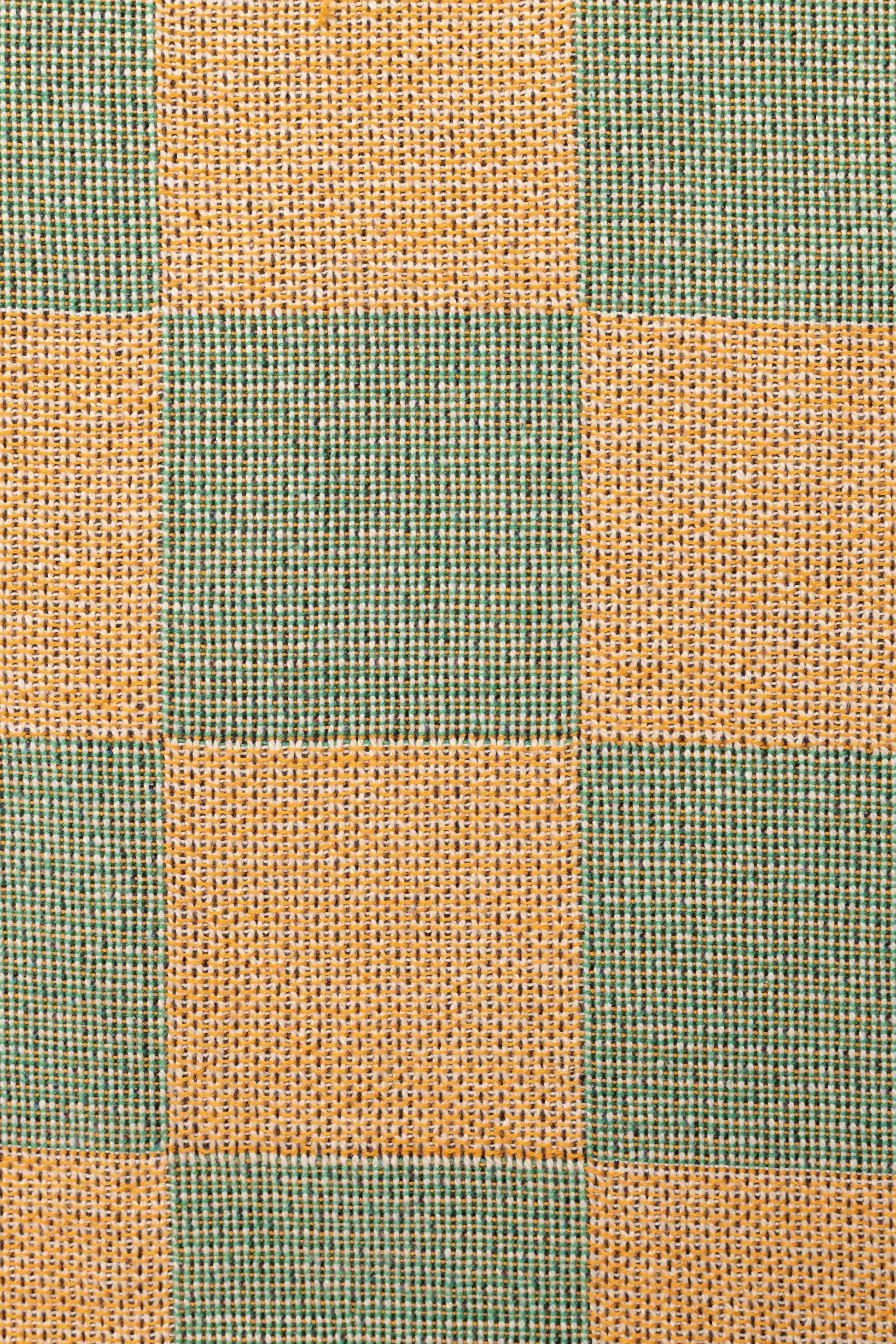 Green & Gold Woven Throw Blanket