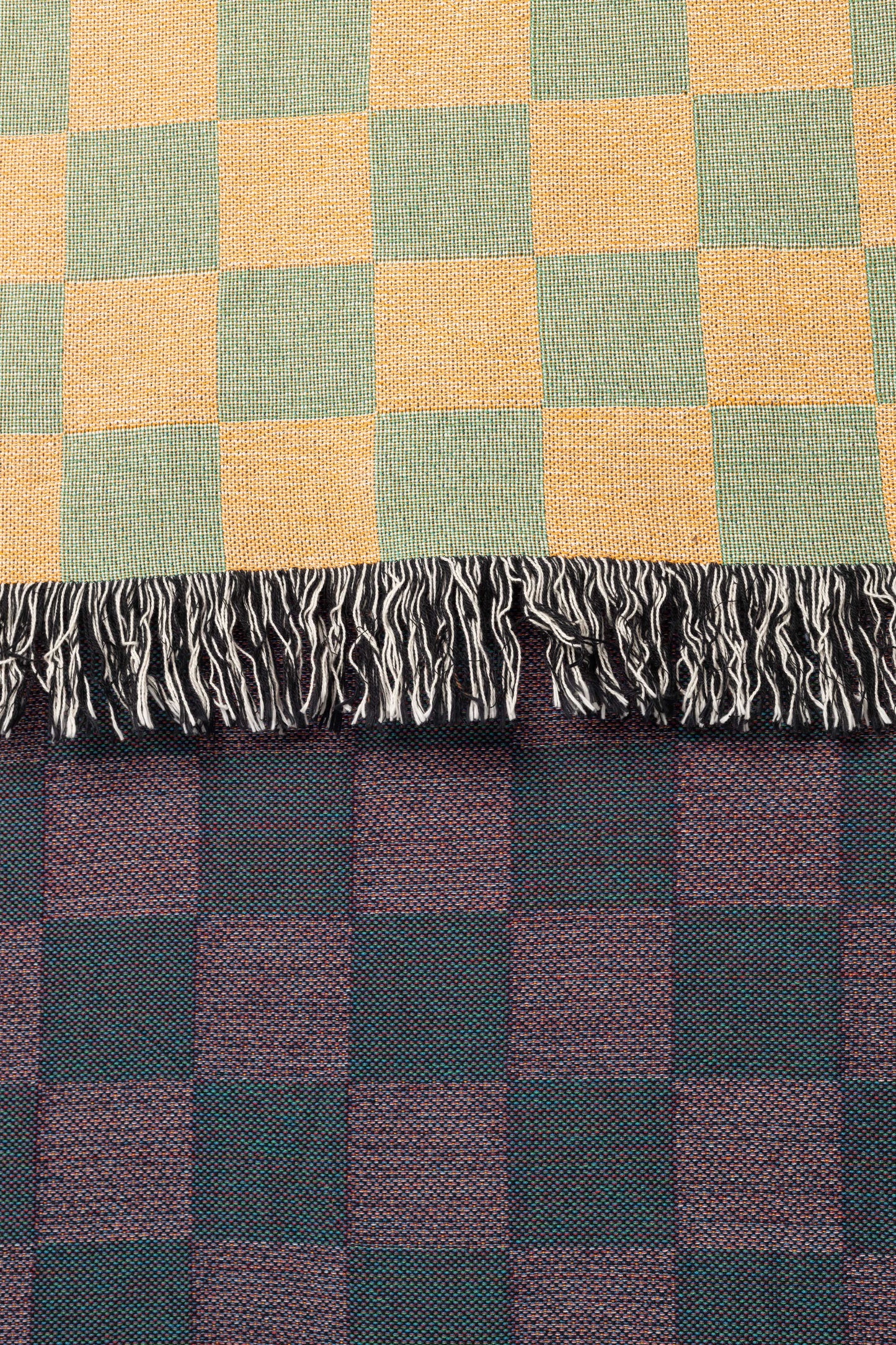 Green & Gold Woven Throw Blanket