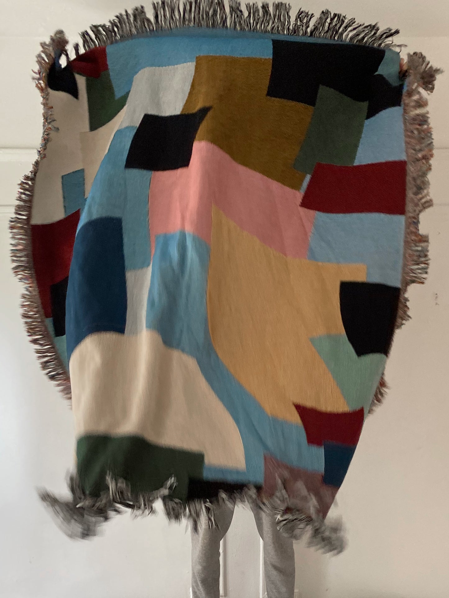 Patchwork Woven Throw Blanket