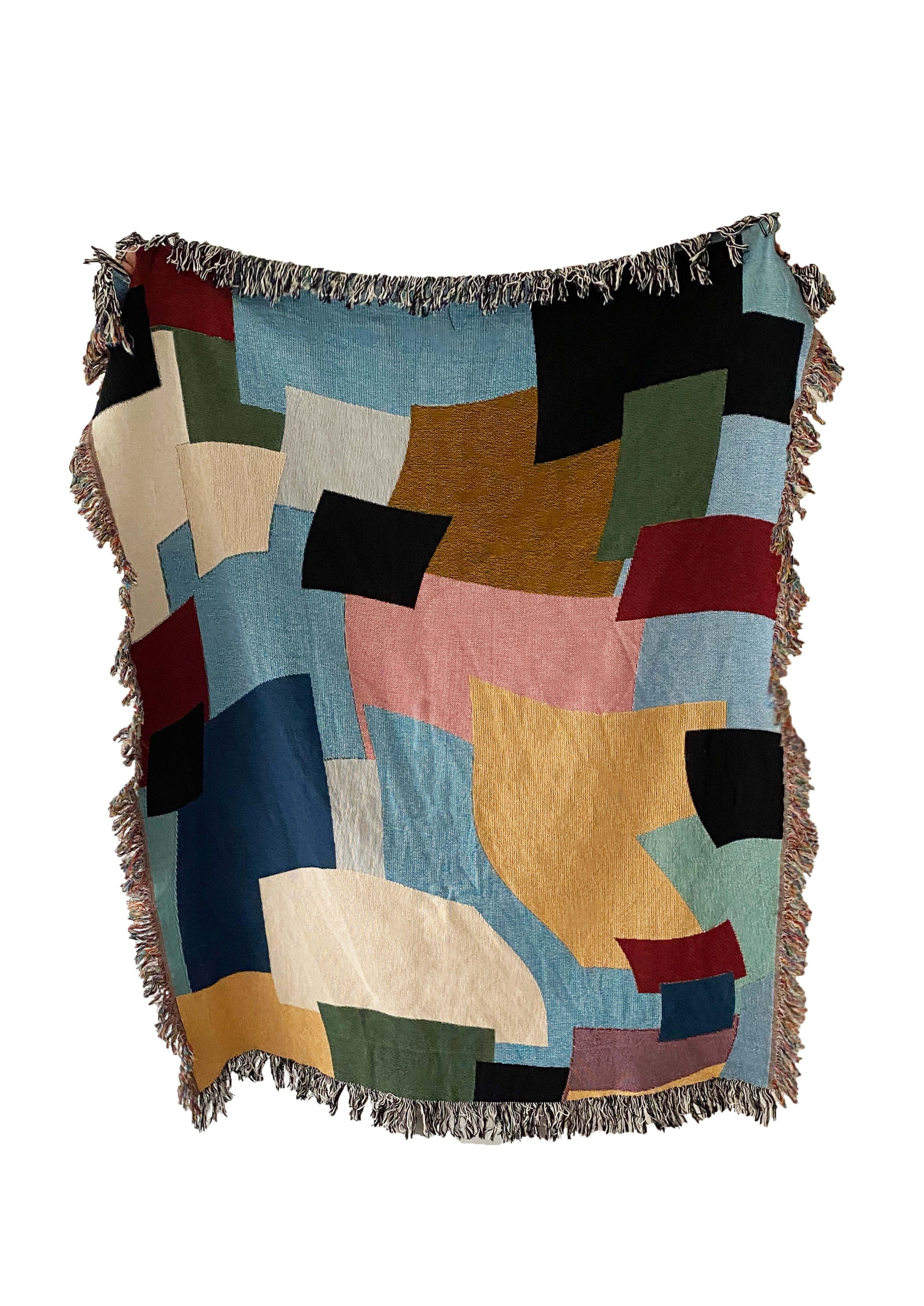 Patchwork Woven Throw Blanket