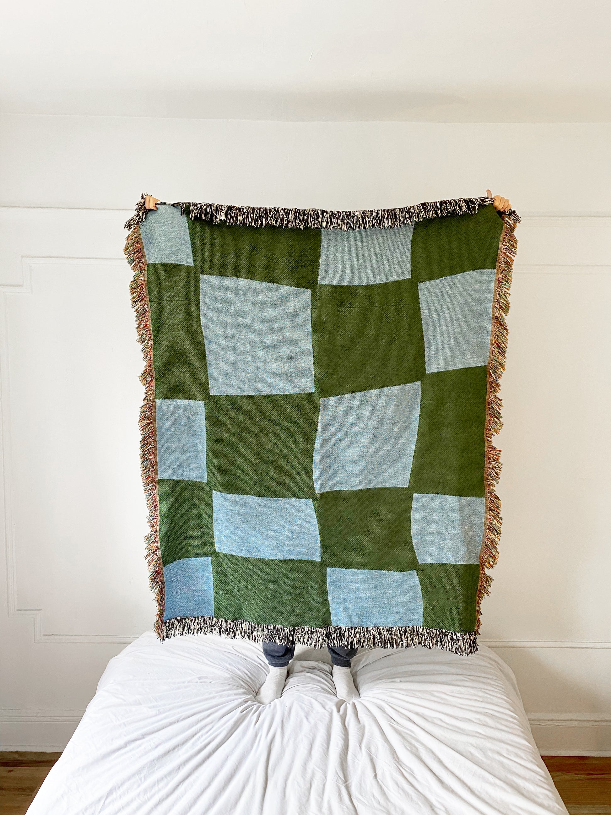 Check Yourself Woven Throw Blanket