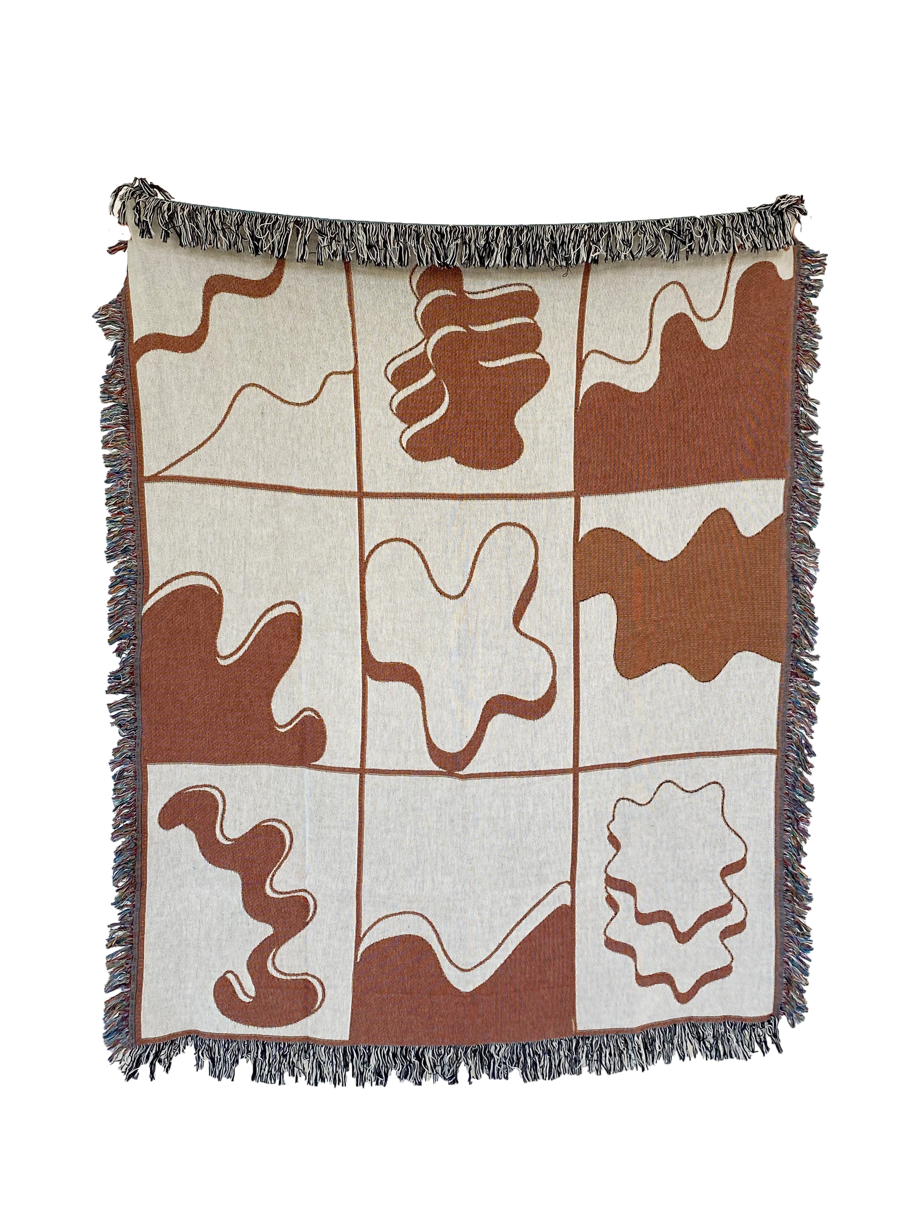 Amoeba Woven Throw Blanket