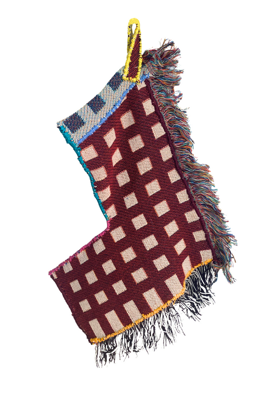 Schachbrett Cheer handgemachte Strumpf