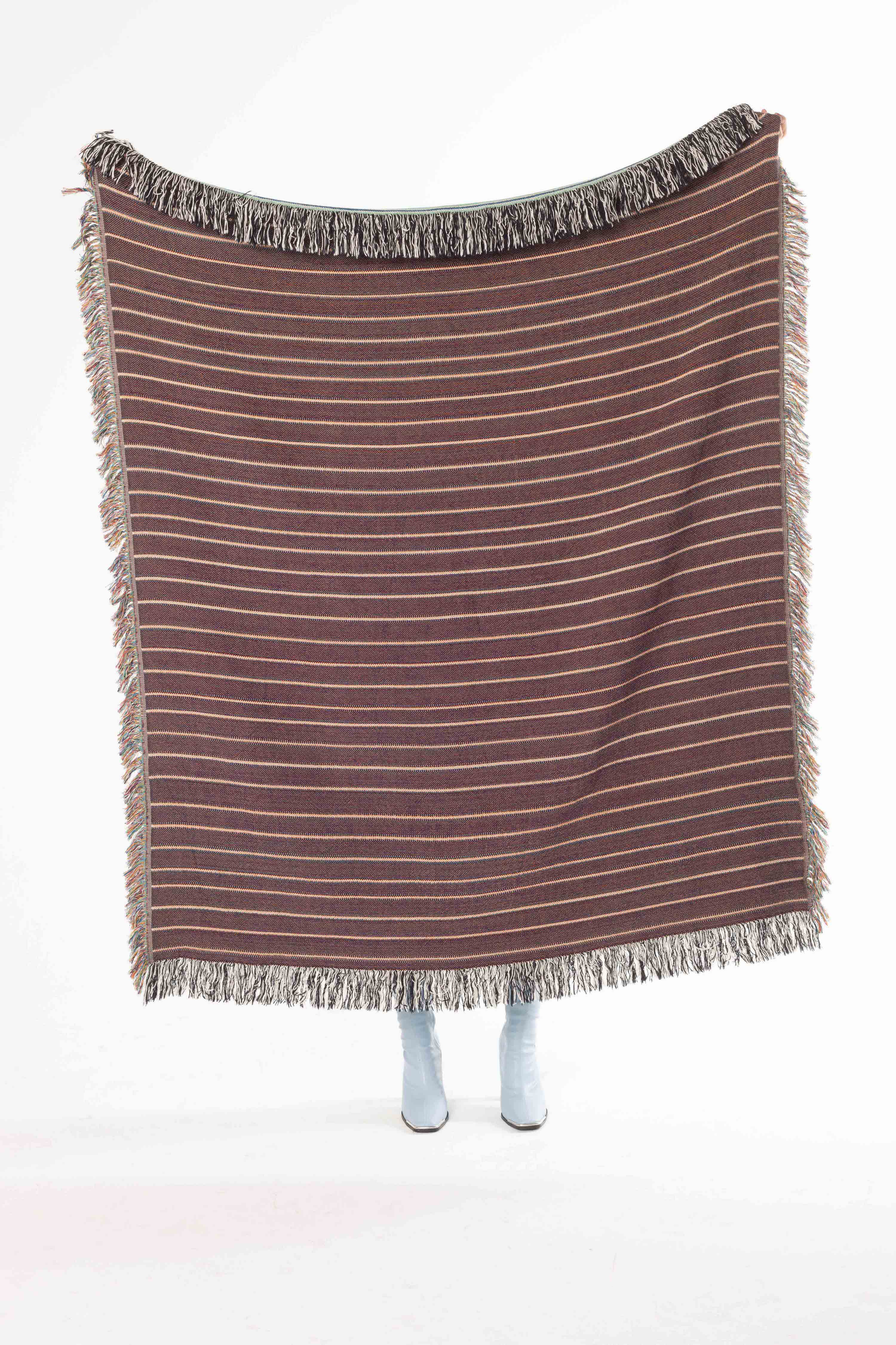 Stripey Woven Throw Blanket – Clr Shop