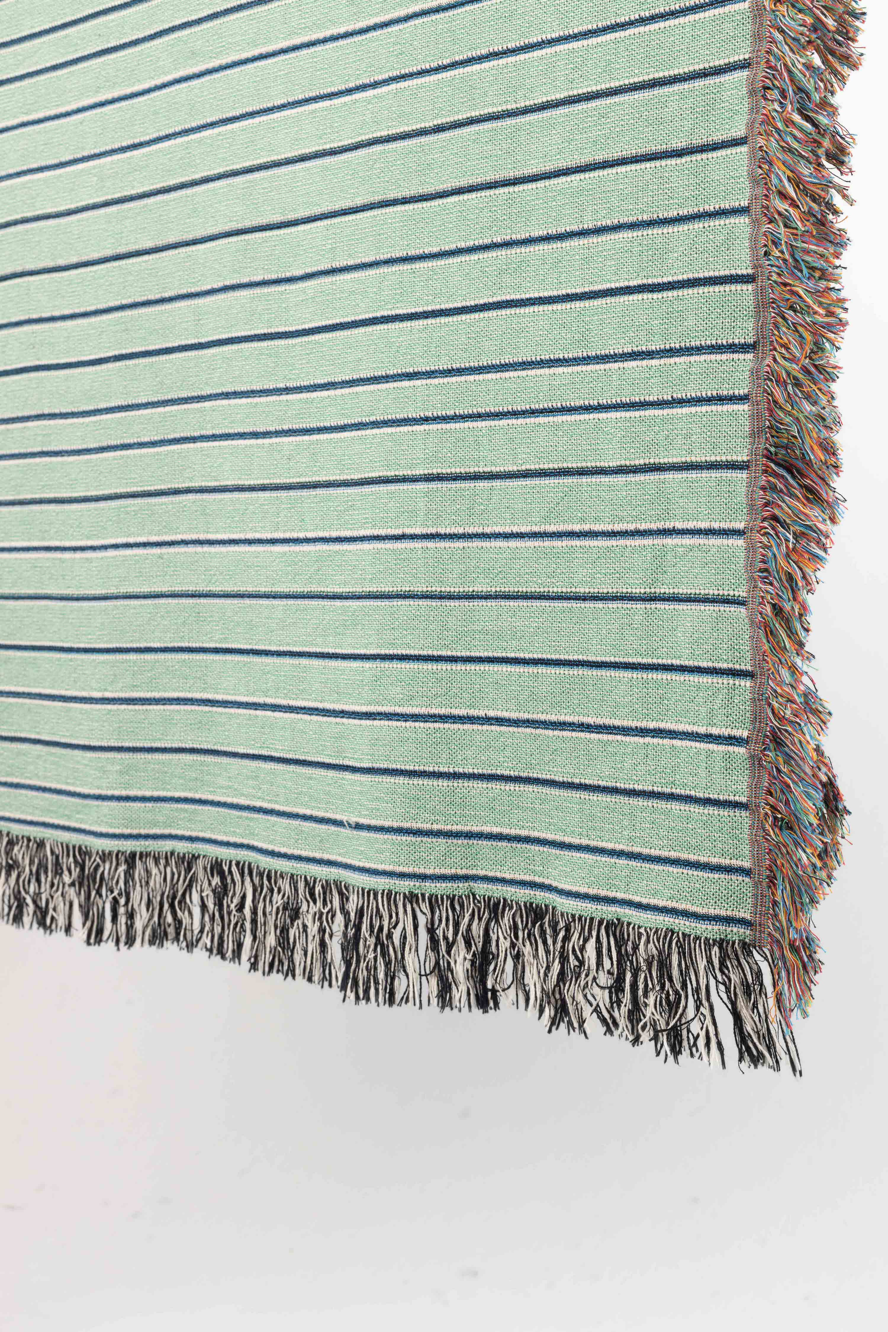 Stripey Woven Throw Blanket