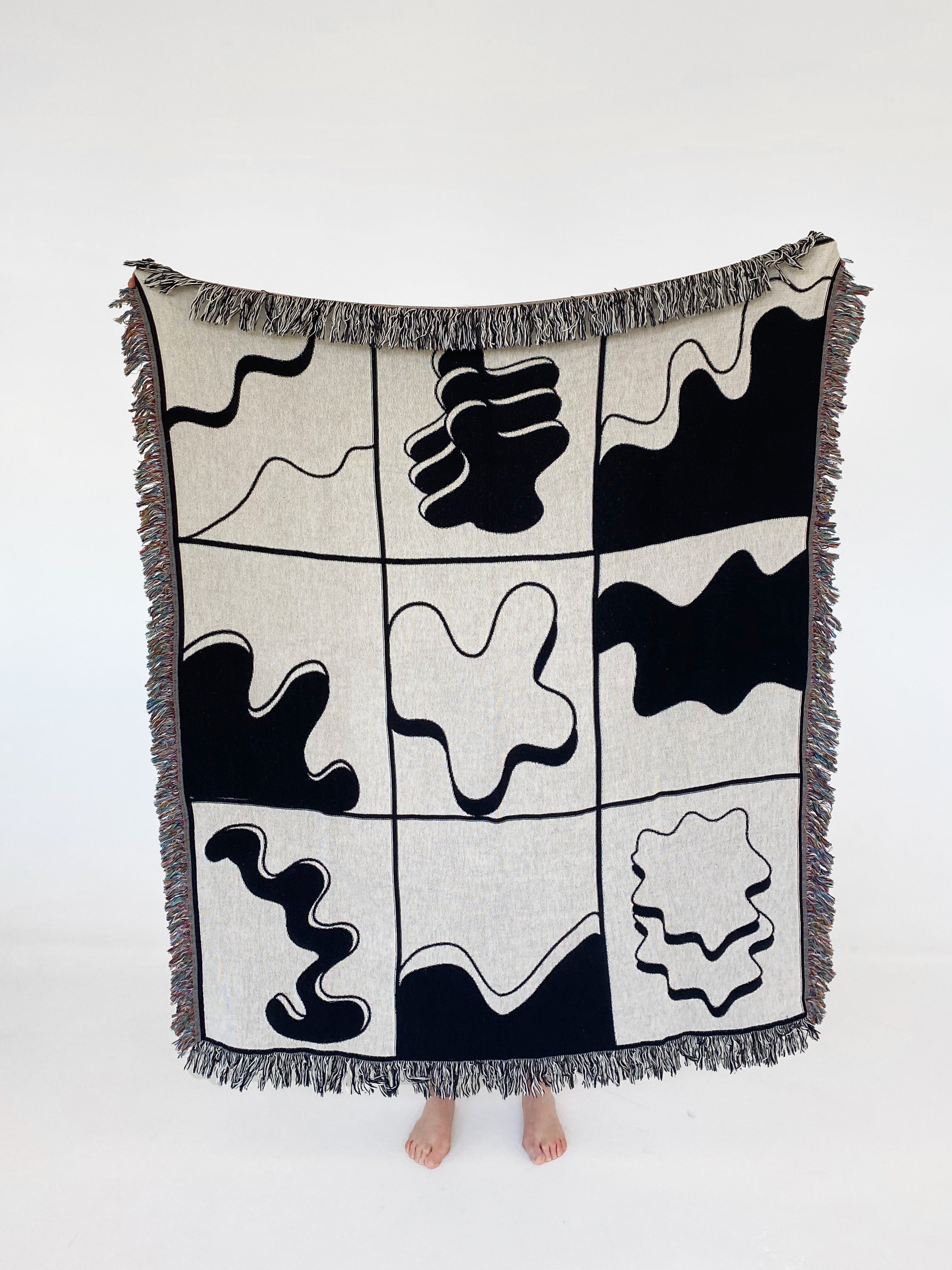 Amoeba Woven Throw Blanket