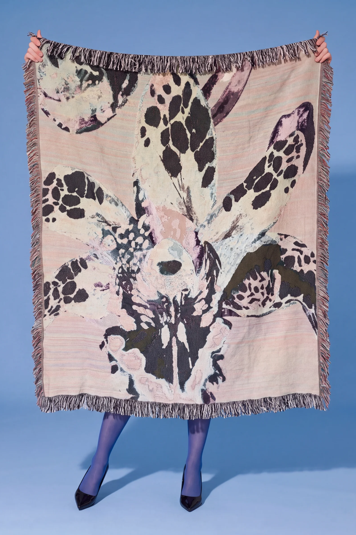 Midnight Orquidea Woven Blanket