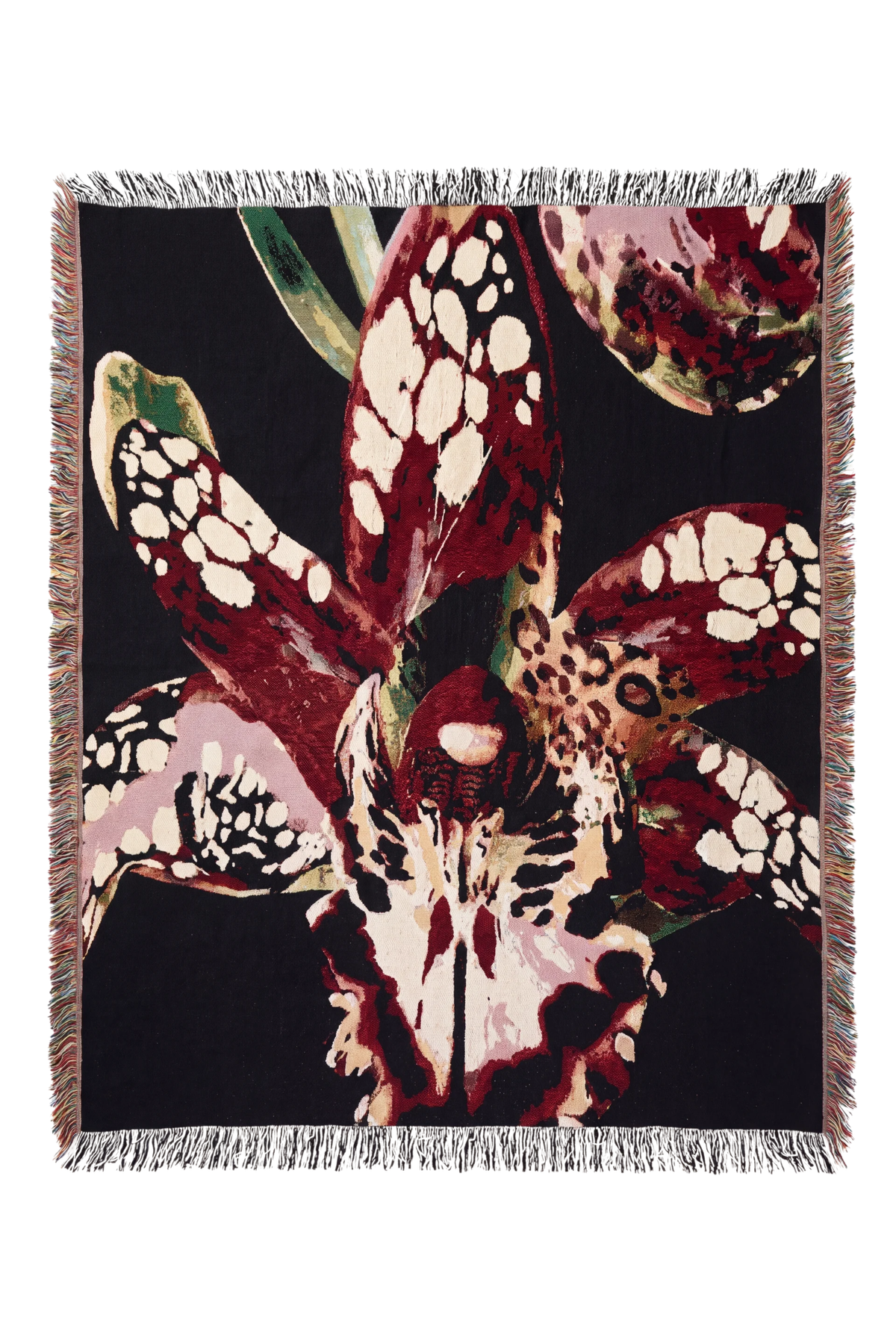 Midnight Orquidea Woven Blanket