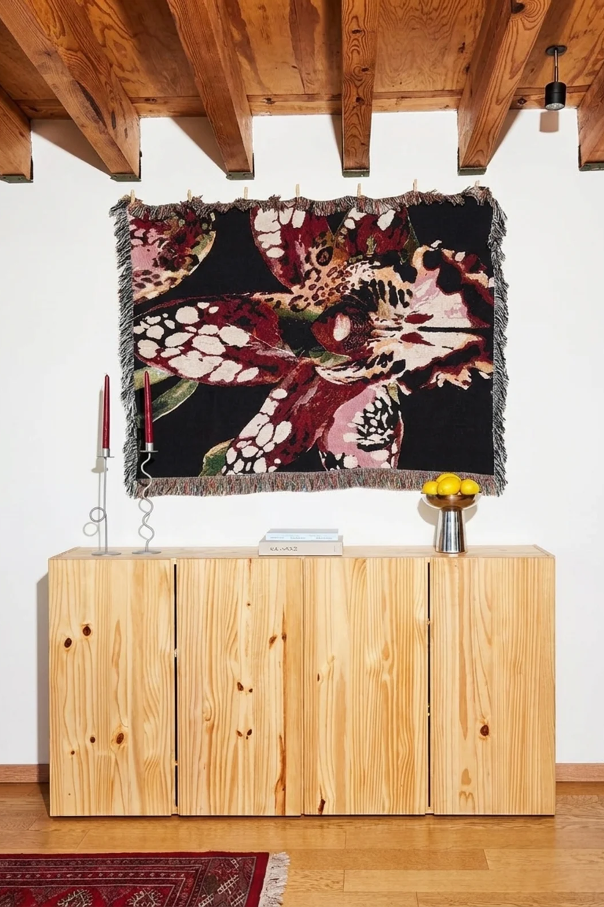 Midnight Orquidea Woven Blanket