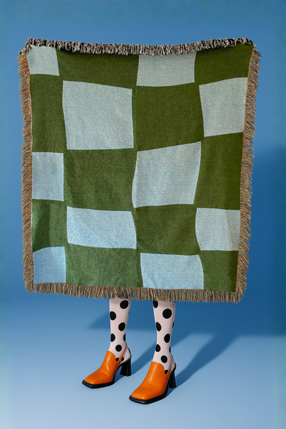 Check Yourself Woven Throw Blanket