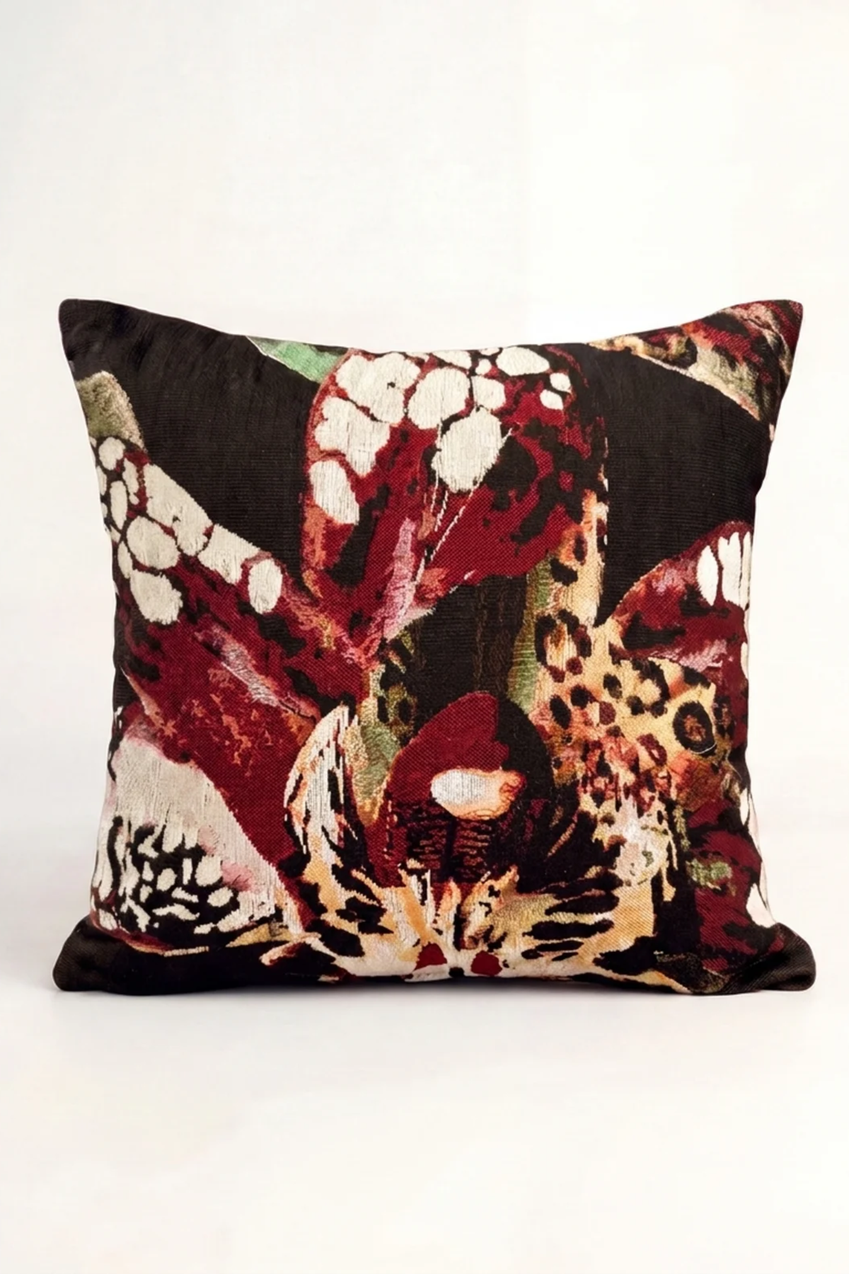 Midnight Orquidea Woven Pillow