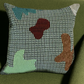 Abstract Gingham Woven Throw Pillow
