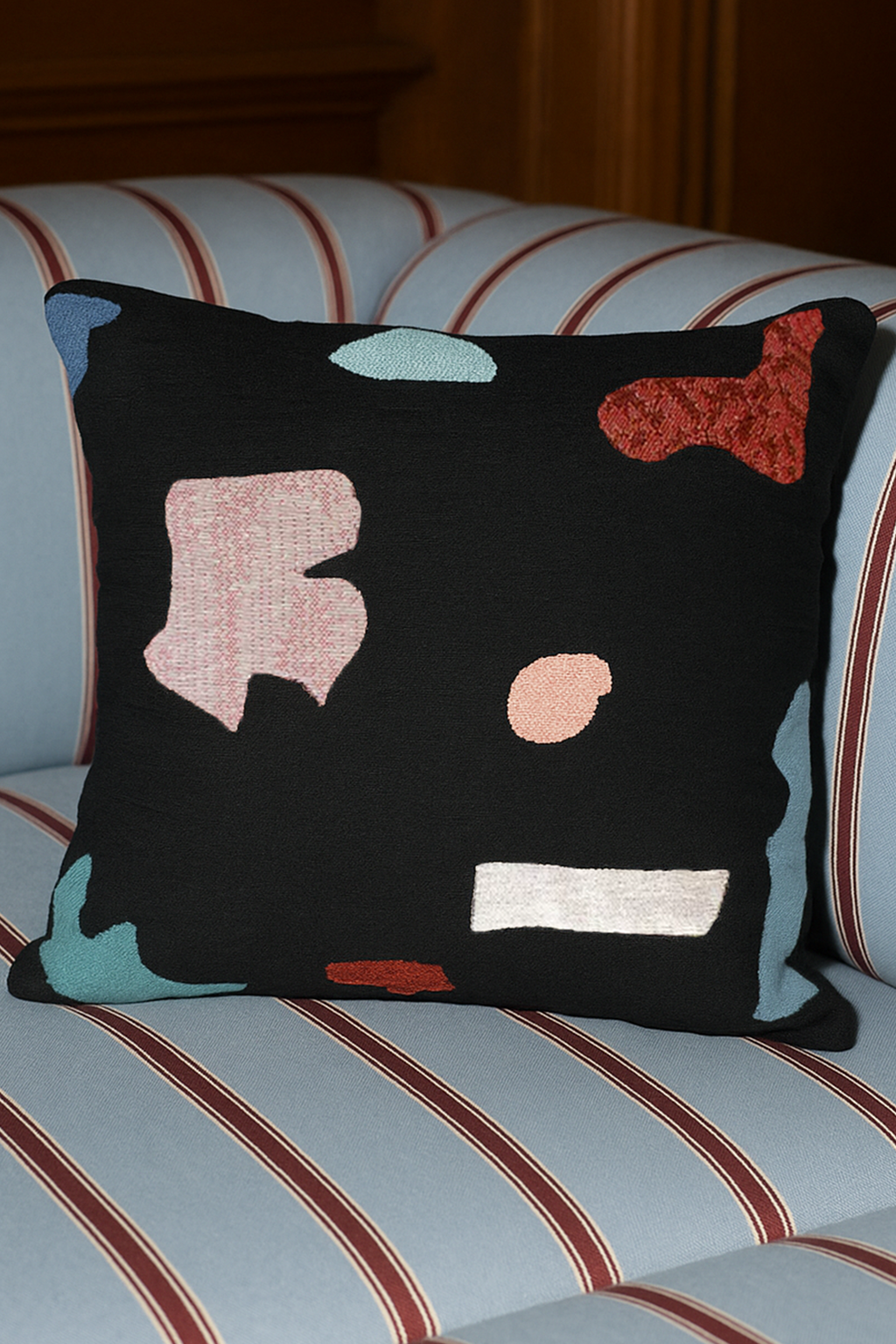 Abstract Form Woven Throw Pillow