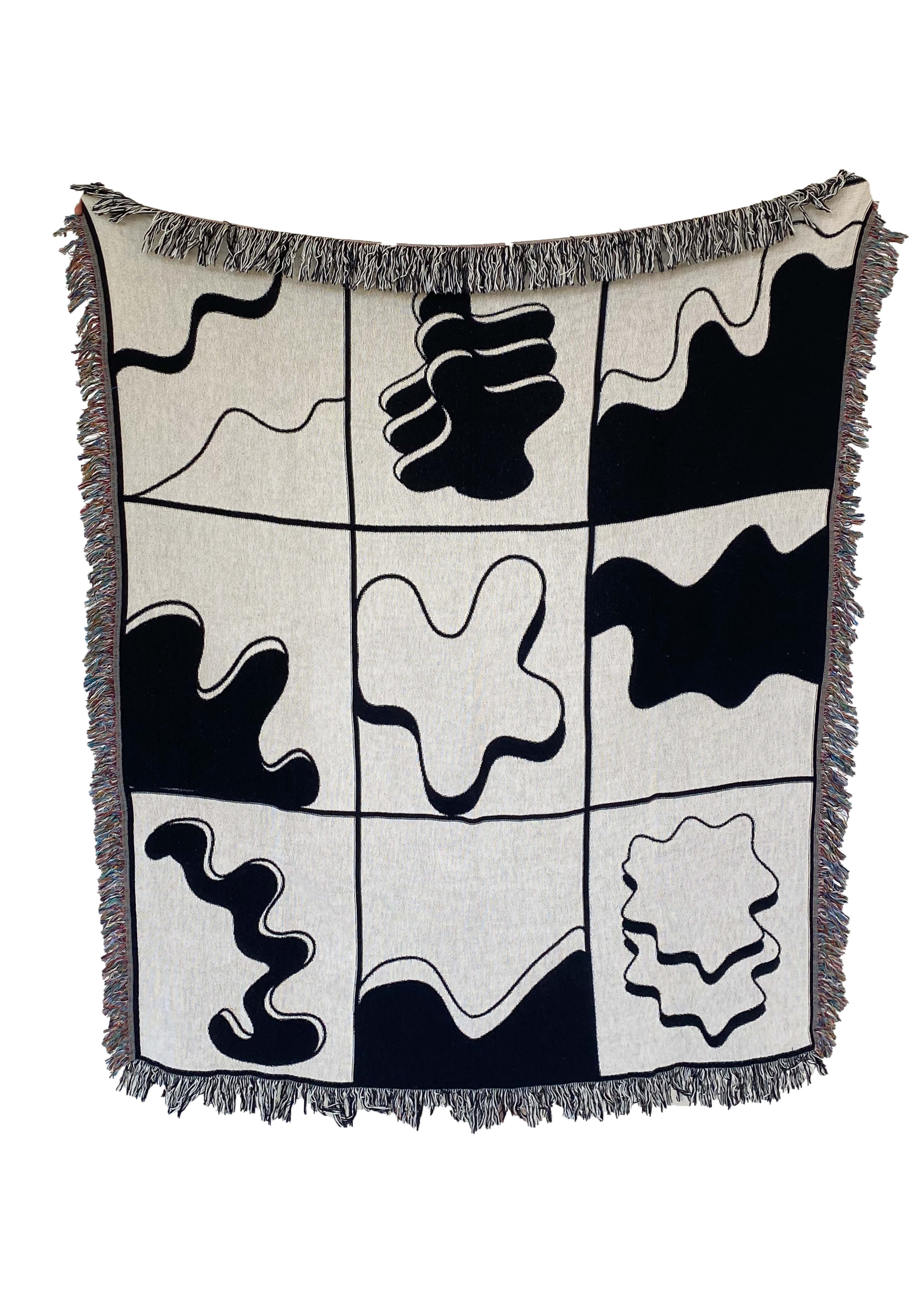 Amoeba Woven Throw Blanket