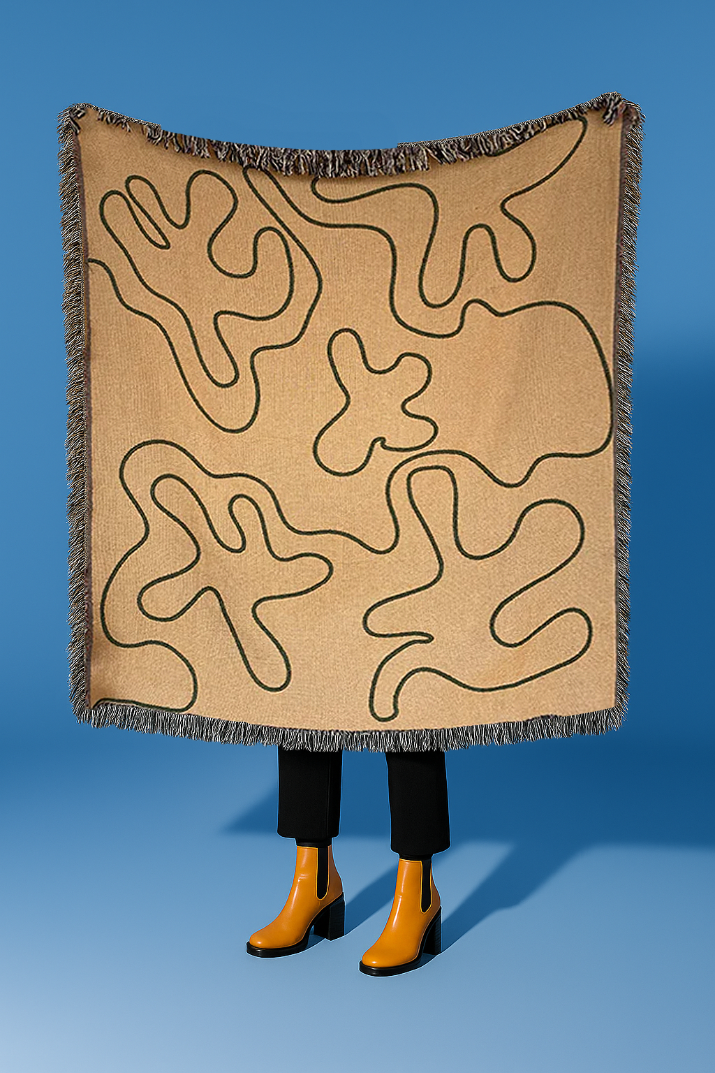 Dancing Shapes Woven Throw Blanket