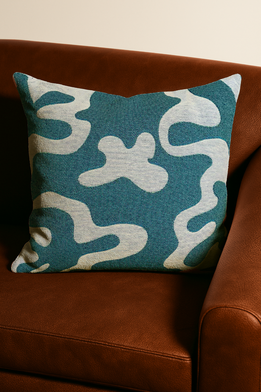 Dancing Shapes Woven Throw Pillow
