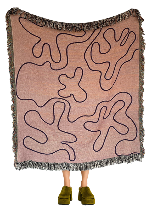Dancing Shapes Woven Throw Blanket