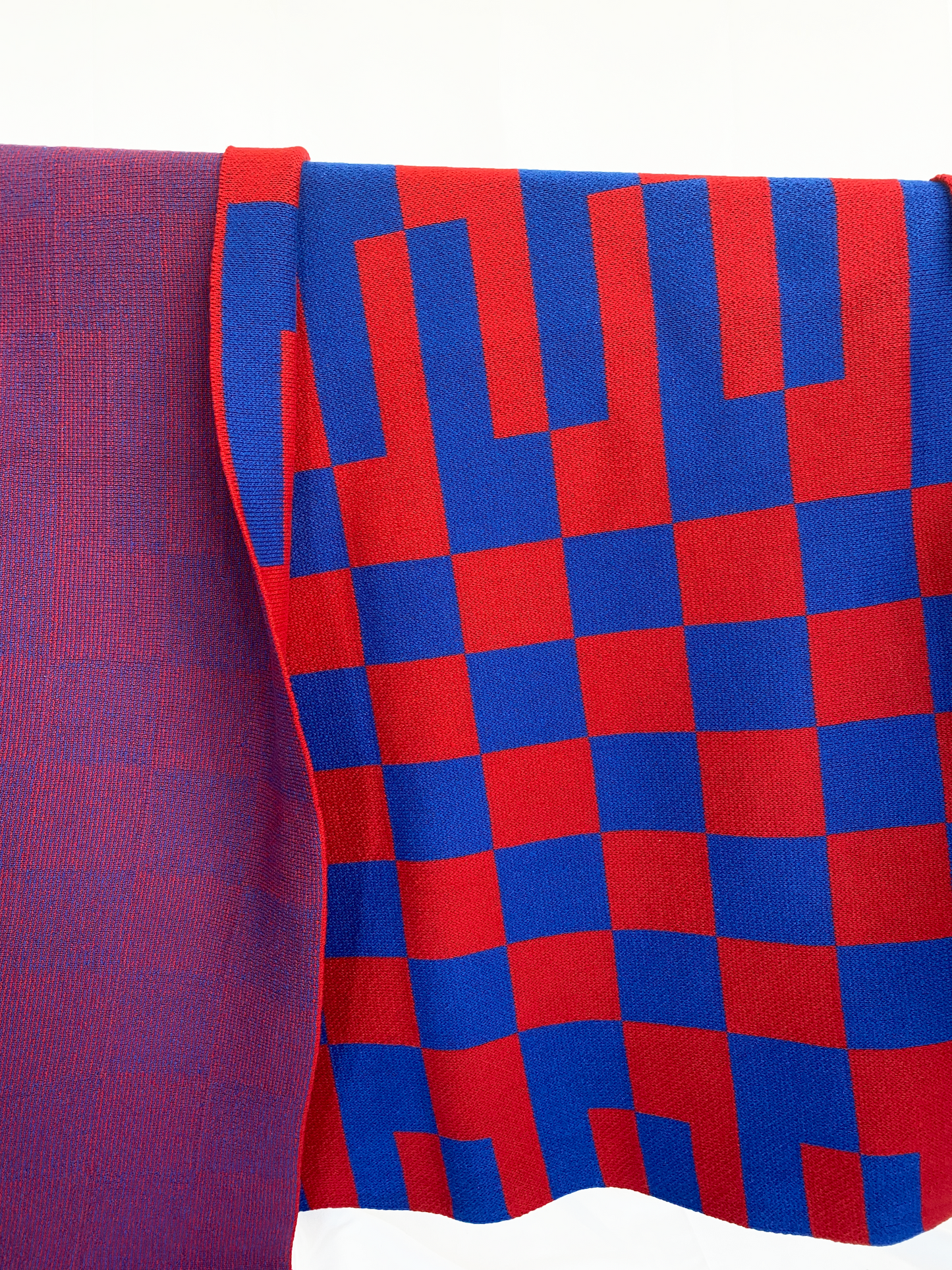 Electric Check Knit Throw Blanket