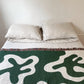 Dancing Shapes - Forest Green Woven Throw Blanket
