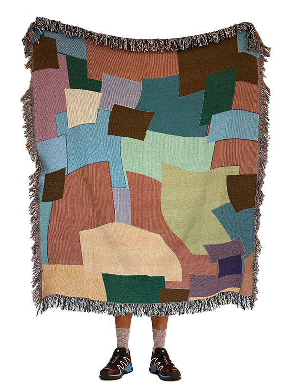 Patchwork Woven Throw Blanket
