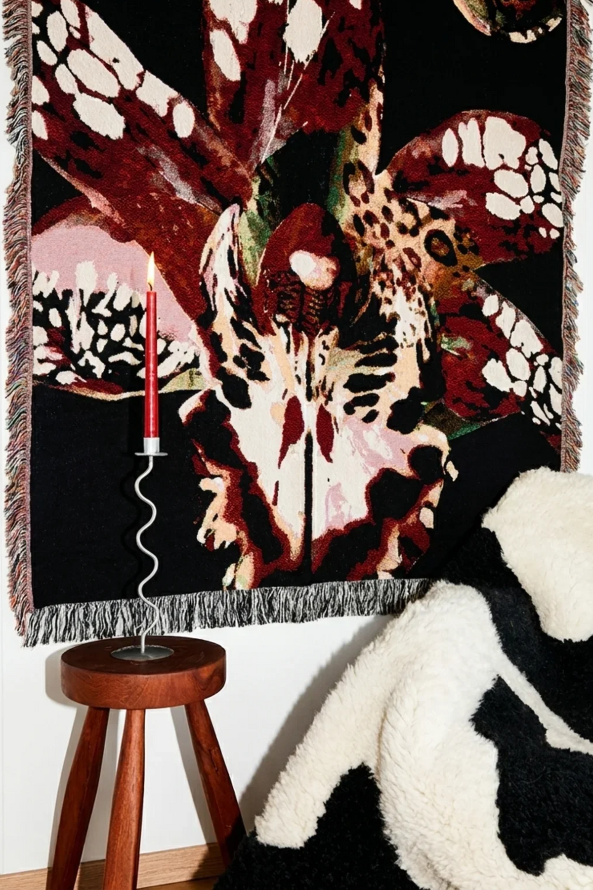 Midnight Orquidea Woven Blanket