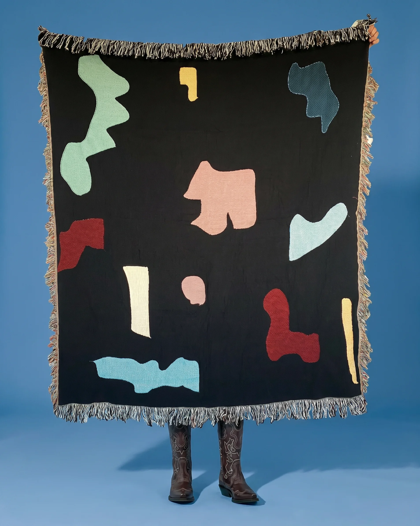 Abstract Form Woven Throw Blanket