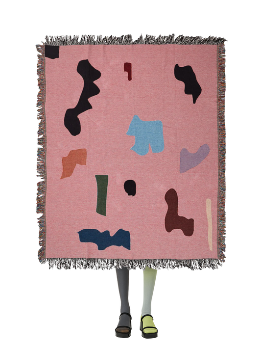 Abstract Form Woven Throw Blanket